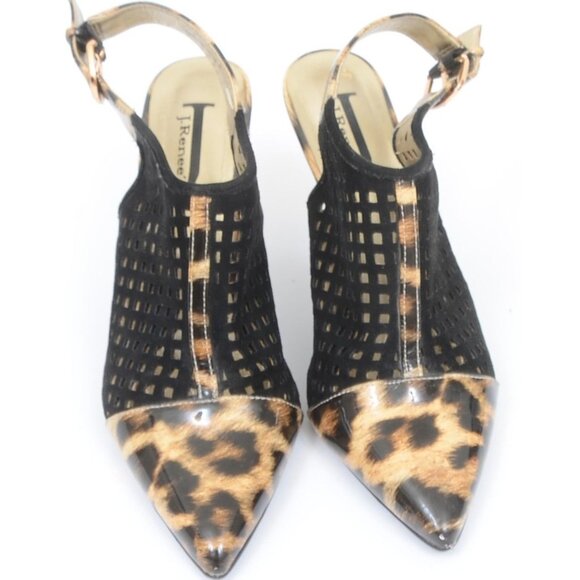 J. Renee Damiona-jj Women's 8 Animal Print Mesh Cap-Toe Slingback Pointed Heels - Picture 8 of 10